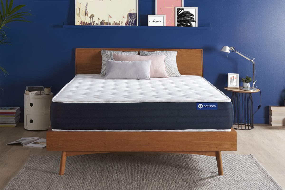 MATRATZE Actiflex sleep Taschenfederkern und Memory-Schaum 130 x 200 cm h2 - Weiß, Textil (130/200cm) - ACTISOM