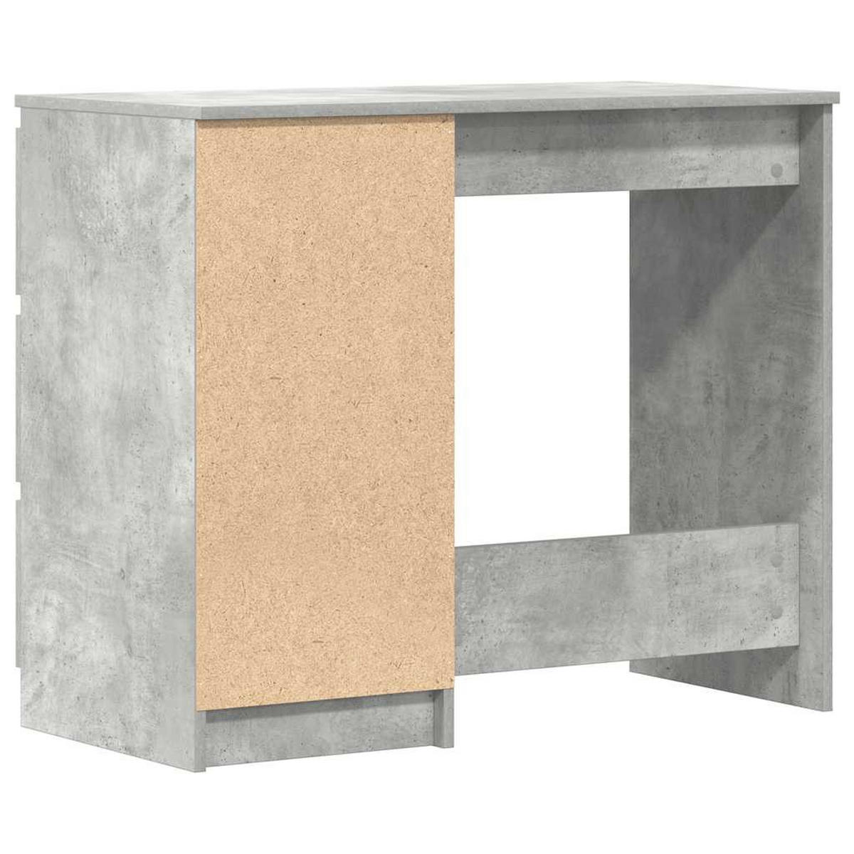 SCHREIBTISCH mit 3 Schubladen, 1 Tastaturauszug 90/45/76 cm aus Holzwerkstoff Betongrau - Hellgrau/Grau, Holz (45/90/76cm) - vidaXL