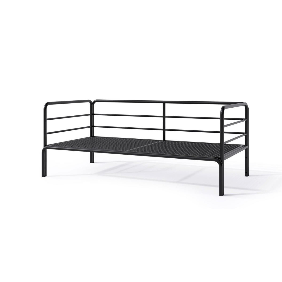 GARTEN-SOFA Worcully Anthrazit/Schwarz - Anthrazit, Textil (150/80/80cm) - Selsey
