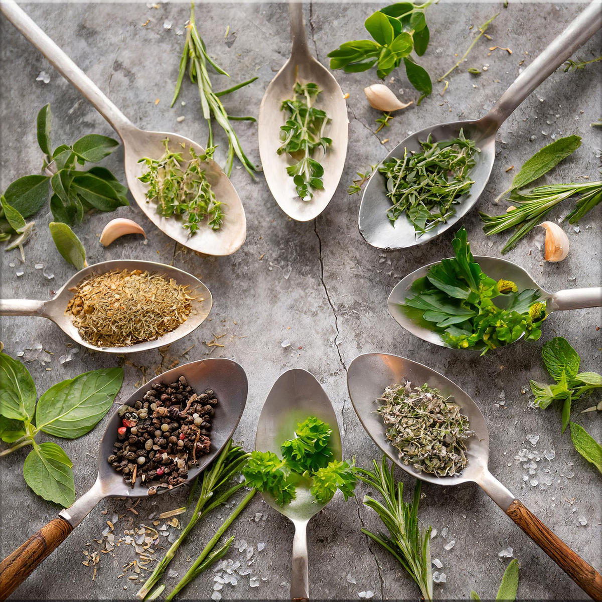 GLASBILD 30x30 cm Küche Löffel - Anthrazit, Glas (30/30cm) - artissimo