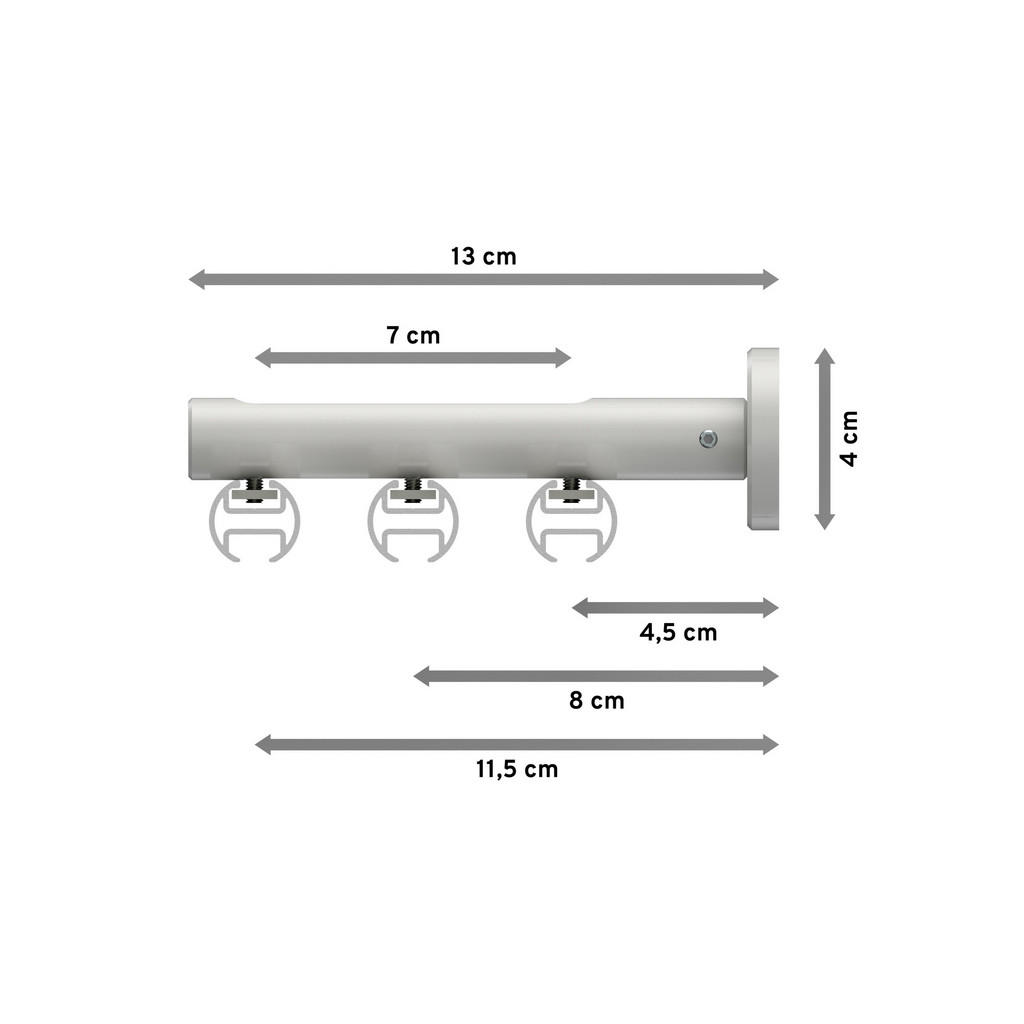 Thumbnail - Interdeco Innenlauf-Gardinenstangen-Set, Weiß, Metall, 280 cm, Wohntextilien, Gardinen & Vorhänge, Gardinen-Stangen