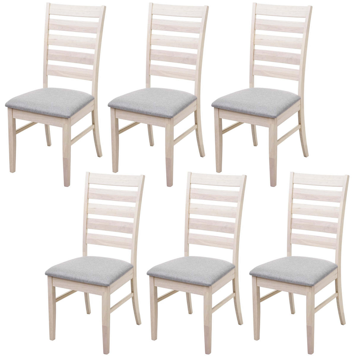 ESSZIMMERSTUHL Grau 6er-Set - Grau, Holz (47/100/58cm) - MCW