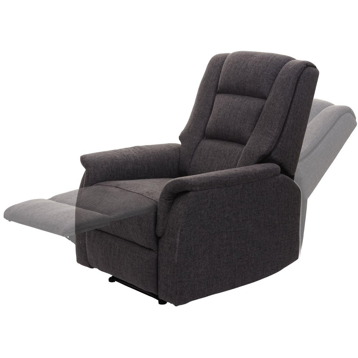 MASSAGESESSEL mit Wärmefunktion HxBxT 102x79x96cm Sitzhöhe 50cm Stoff/Textil 102x79x96cm Grau - Grau, Textil (79/102/96cm) - BERLINLODGE