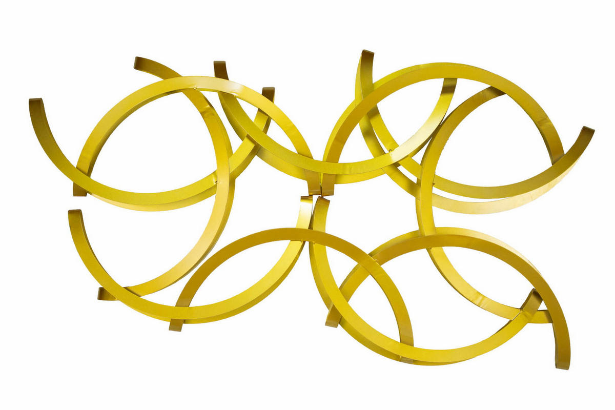 WANDDEKO Gold 115/62 cm - Goldfarben, Metall (115/62/11cm) - KUNSTLOFT