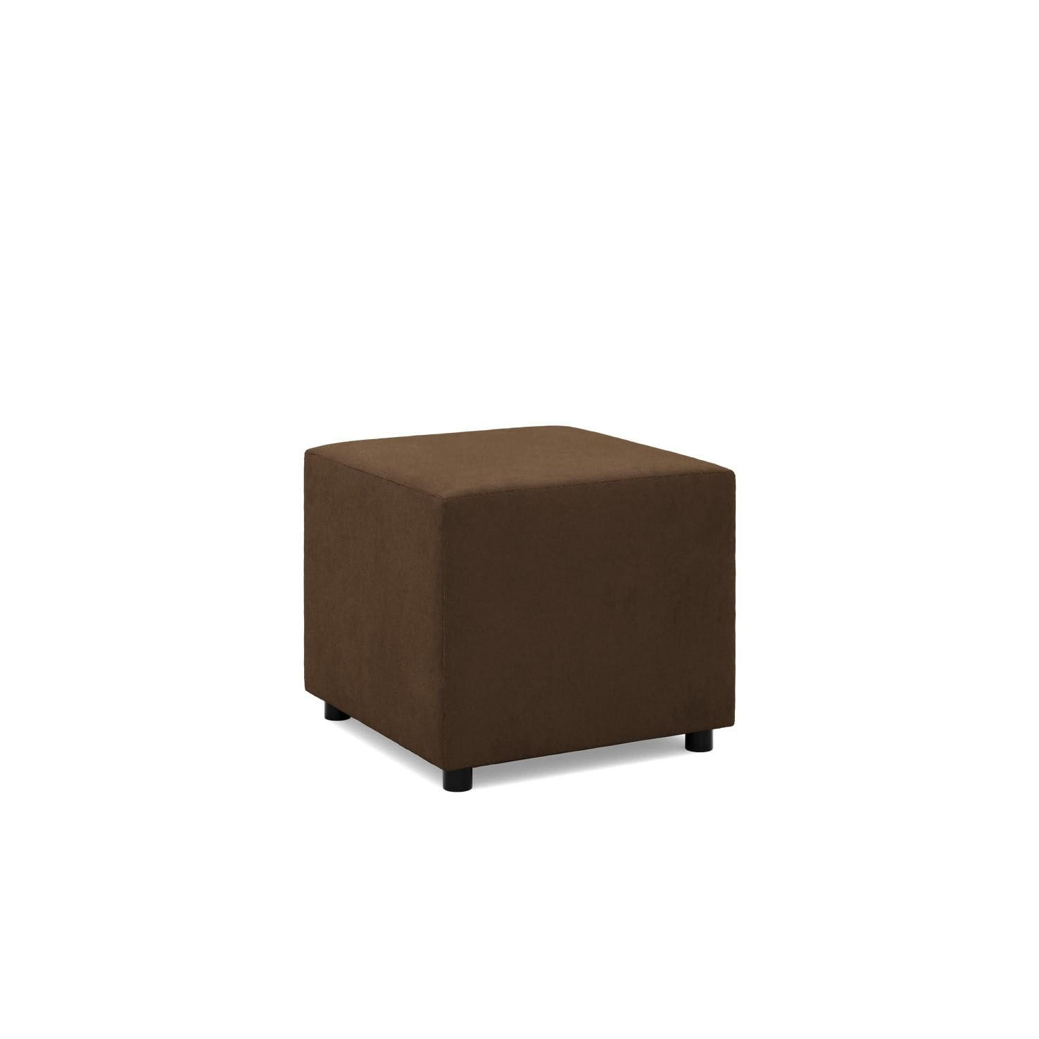 SITZPOUF 50 X 50 NEO, Dunkelbraun - Braun, Textil (51/40/51cm)