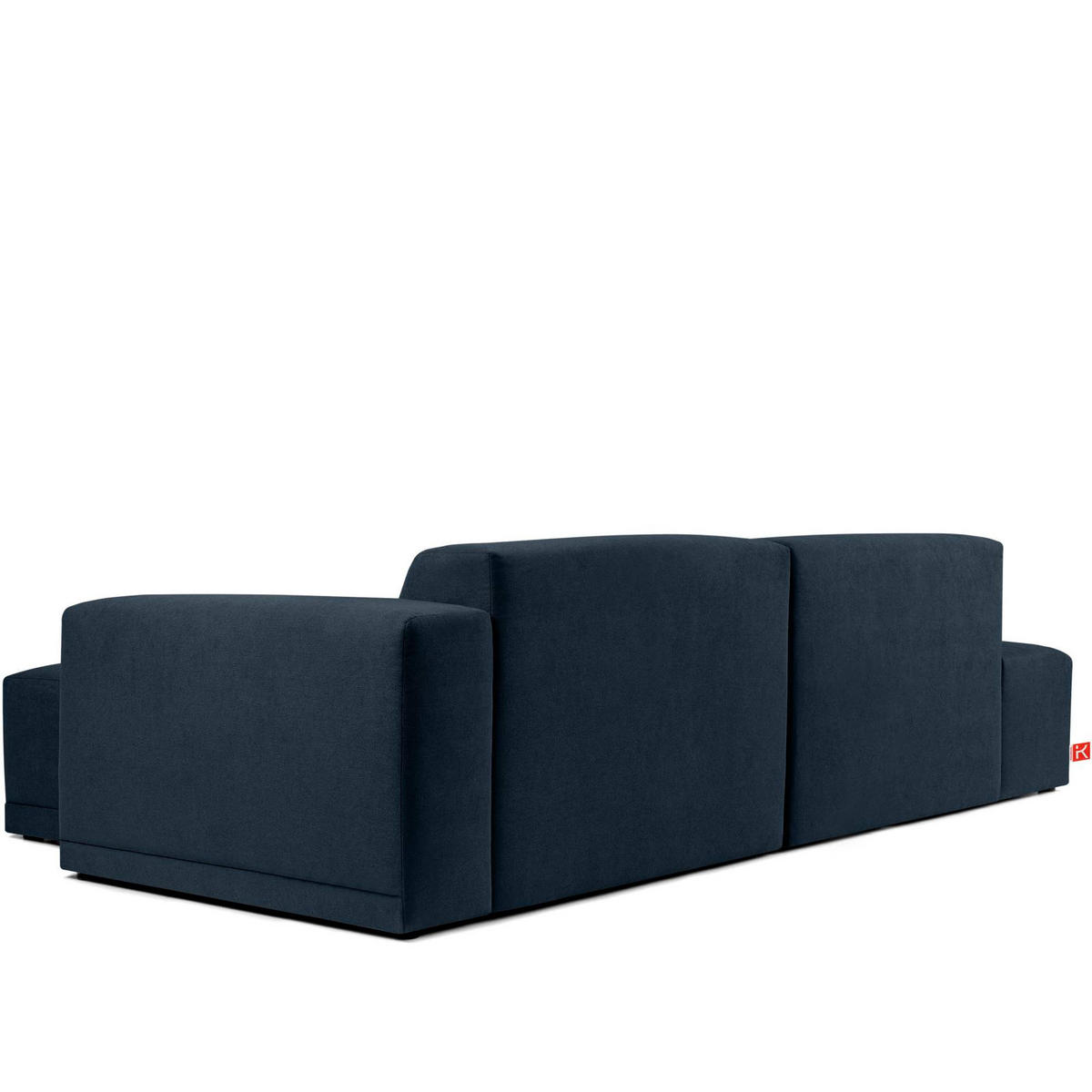 ECKSOFA RECHTS MUDI in moderner Optik mit hochwertigem Kaltschaum, Cord-Stoff, Dunkelblau - Schwarz/Dunkelblau, Textil (280/160cm) - KONSIMO®