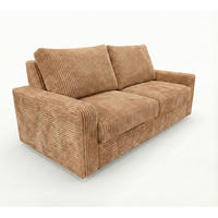 2-SITZER-SOFA Isola mit Schlaffunktion Cordbezug Hellbraun - Hellbraun, Textil (200/81/100cm) - KS Home Concept