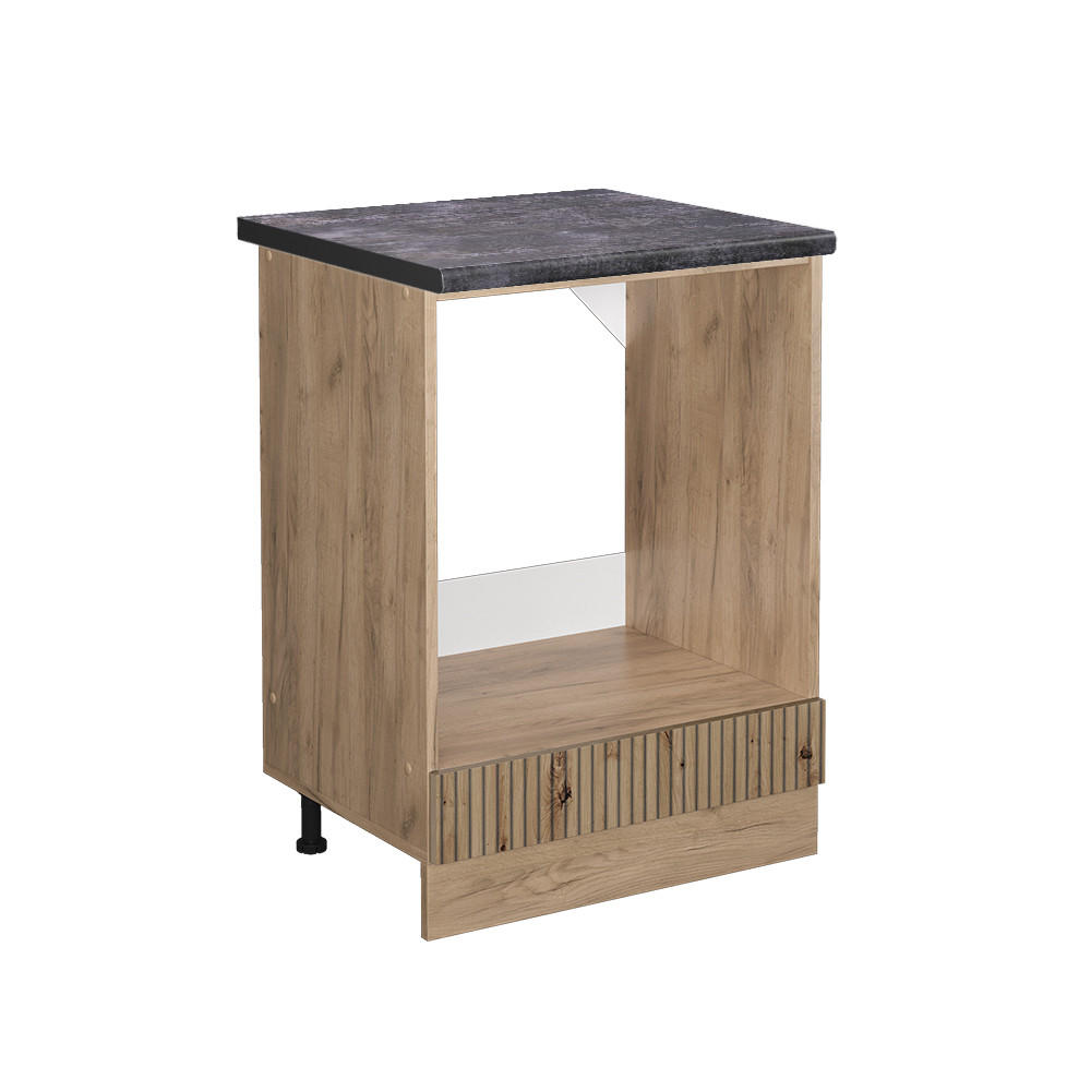 HERDUMBAUSCHRANK R-Line Artisan-Eiche 60 cm, AP Anthrazit - Eiche Wotan/Eiche Artisan, Holzwerkstoff (60/81.6/60cm) - Vicco