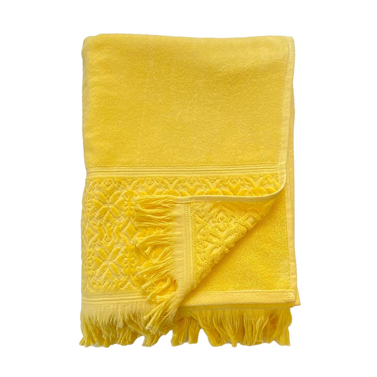 BADETUCH Velours uni Romance Zeste 90x170 460g/m² - Gelb, Textil (90/170cm) - LE COMPTOIR DE LA PLAGE