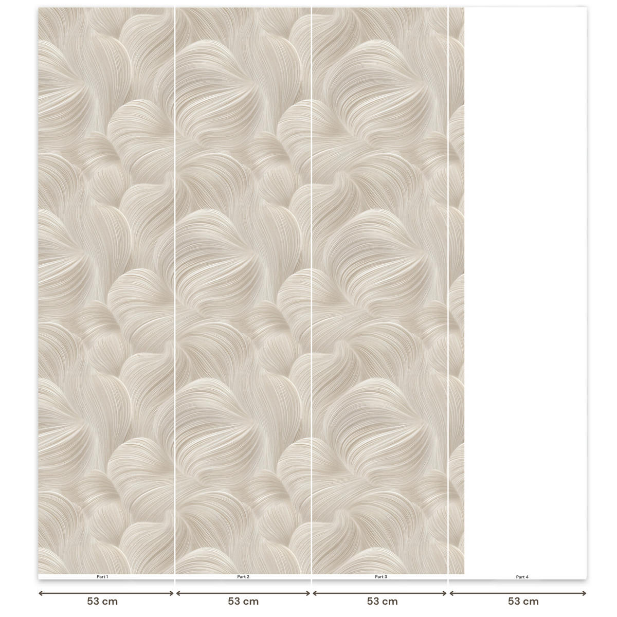 TAPETE - Lines - Ventilator - Beige - 160x220 cm - Creme, Papier (160/220cm) - OnlyWow