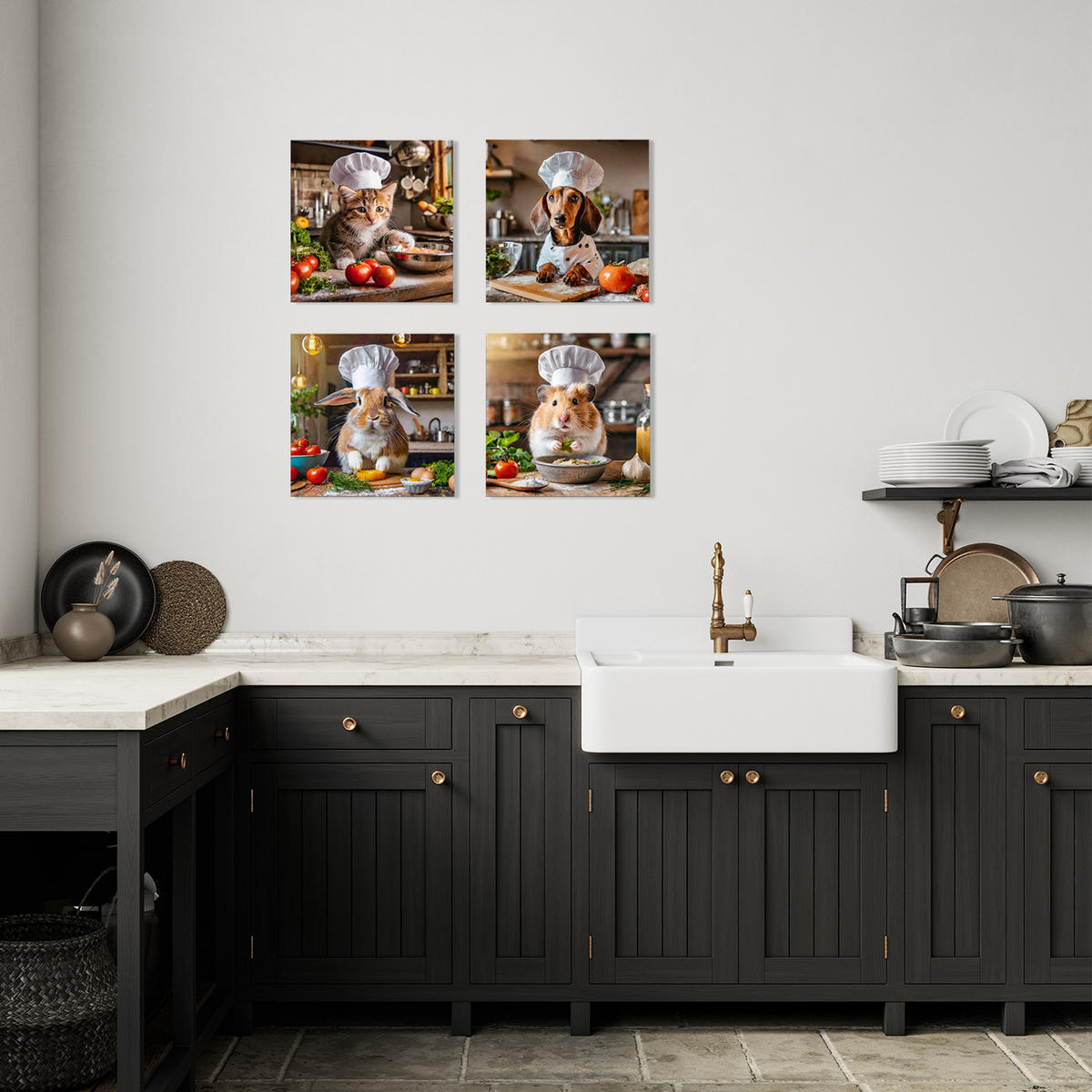 GLASBILD 30x30 cm Küche lustig - Braun, Glas (30/30cm) - artissimo