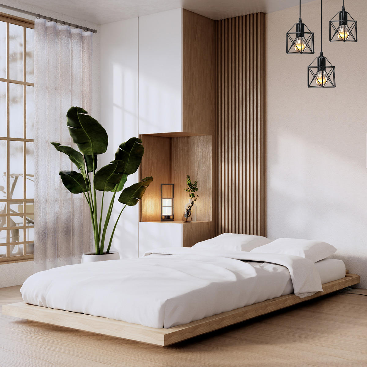 DECKENLEUCHTER 3 Lichter Eisen 25 / 90 cm - Schwarz, Metall (25/25/90cm) - EMKE