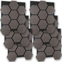 AKUSTIKPANEELE Sonic Shield, je 76 x 62 x 1,8 cm, Größe flexibel anpassbar, Eiche grau - Grau/Silbereichenfarben, Holz (62/1.8/76cm) - tectake