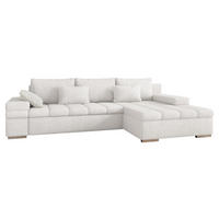 ECKSOFA Bangkok Premium, Seite: Rechts - Silberfarben/Creme, Holz/Textil (310/175cm) - MIRJAN24