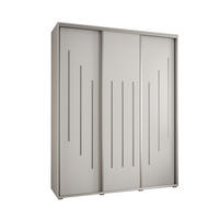 SCHWEBETÜRENSCHRANK 235,2/200/60 3-türig - Silberfarben/Weiß, Holz/Metall (200/235/60cm) - Abiks Möbel