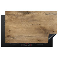 HERDABDECKPLATTE Holz - Braun - Holzoptik 83x51 cm - Eichefarben, Kunststoff (83/0.2/51.5cm) - MuchoWow
