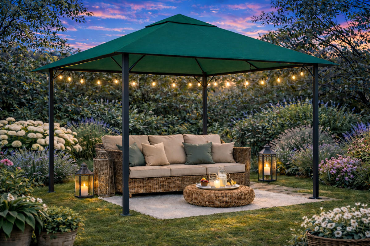 ERSATZDACH Pavillon 3/3 m Grün - Grün, Textil (297/1/297cm) - QUICK STAR