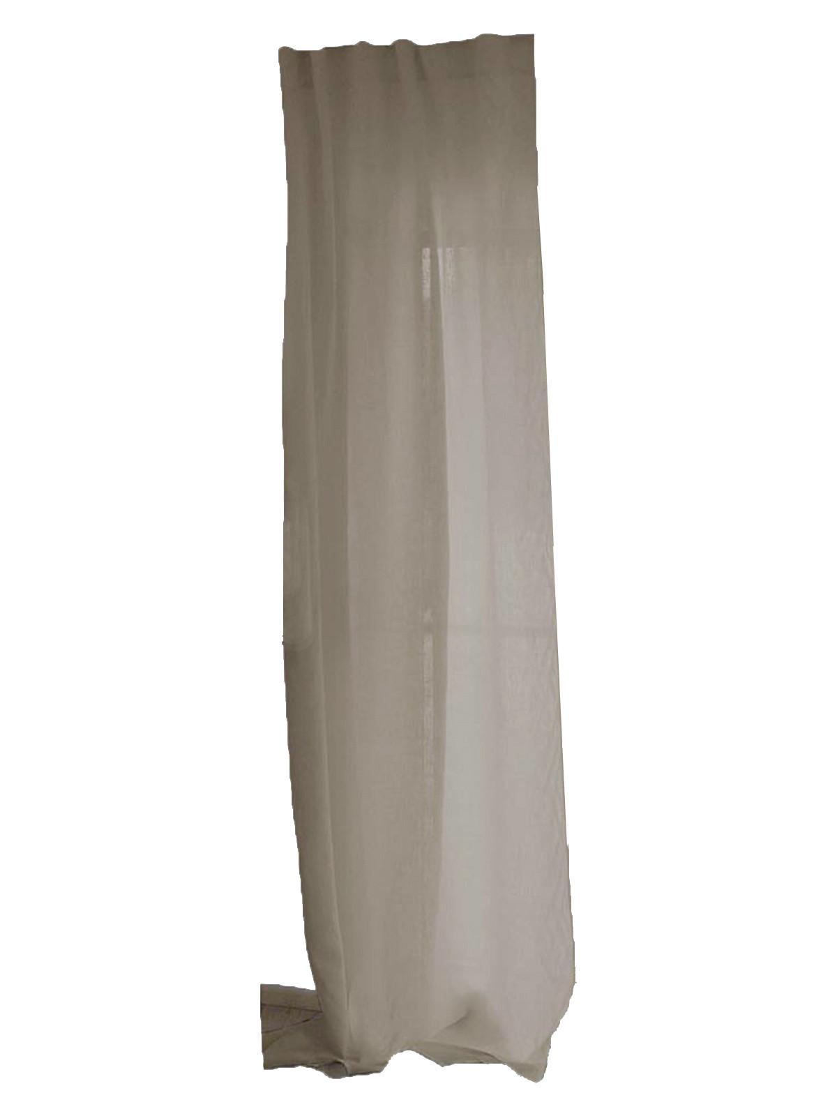SCHLAUFENVORHANG reines Leinen mit verdeckten Schlaufen leinen-taupe 135/245 cm - Taupe, Naturmaterialien (135/255cm) - beties Heimtextil