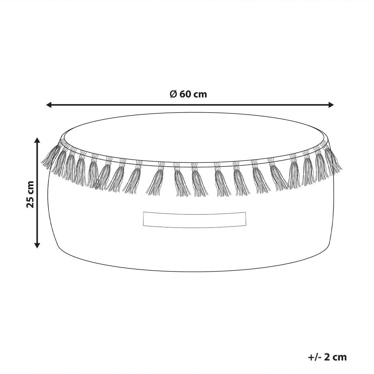 POUF Marineblau Gotha - Blau/Braun, Textil (60/25/60cm) - Beliani