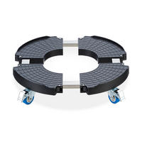 PFLANZENROLLER - Anthrazit, Kunststoff/Metall (51.5/10.5/51.5cm) - Relaxdays