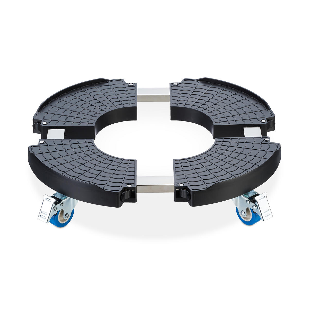 PFLANZENROLLER - Anthrazit, Kunststoff/Metall (51.5/10.5/51.5cm) - Relaxdays