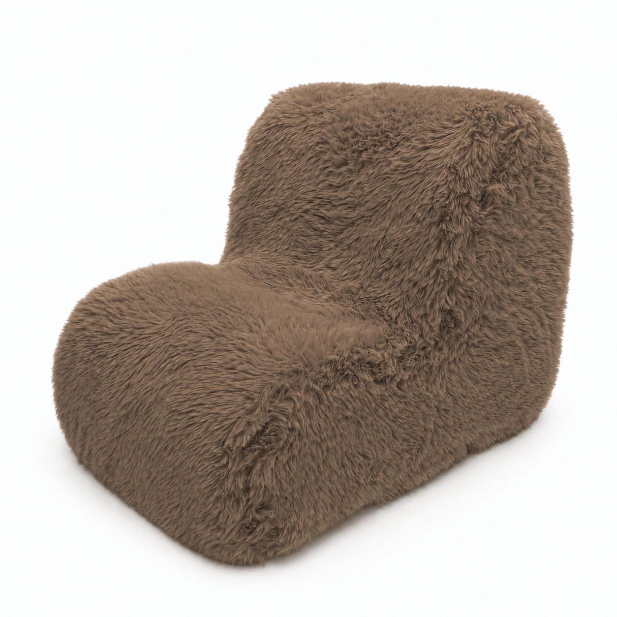 MEOWBABY Kindersessel Mammoth flauschig - Braun, Textil (40/50/60cm) - MeowBaby