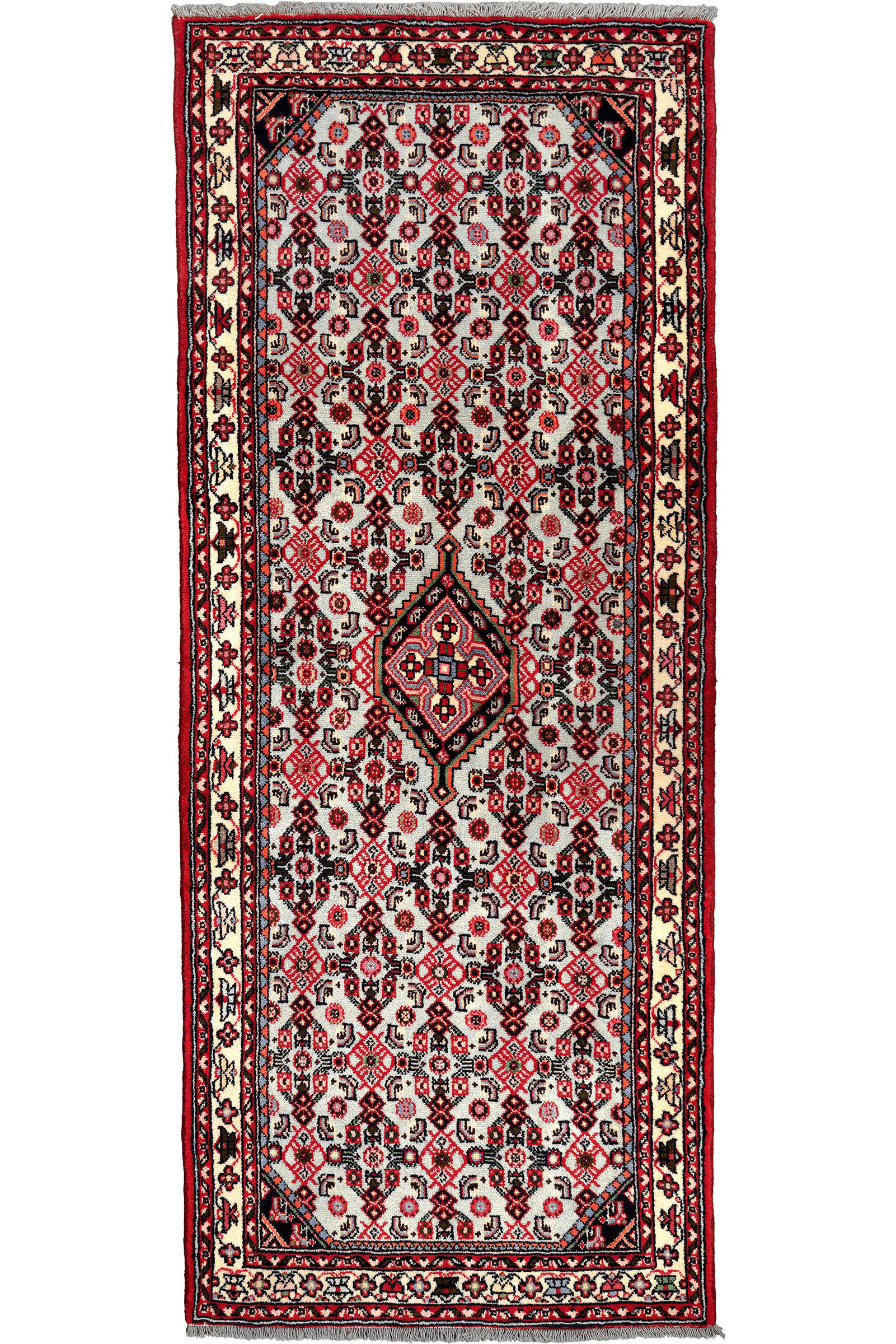 ORIENTTEPPICH handgeknüpft Assadabad Blau 201/81 cm Schurwolle - Blau, Textil (81/201cm) - Looma