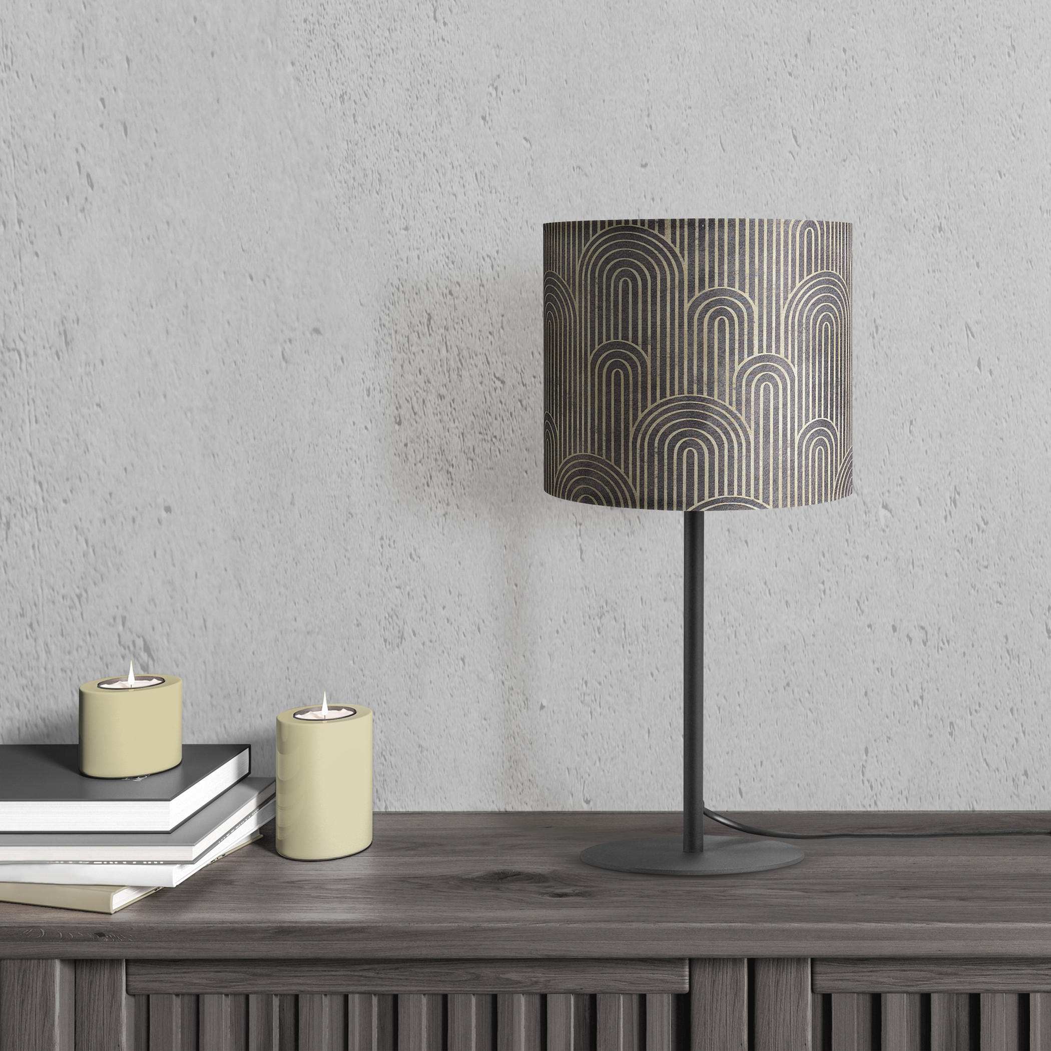 TISCHLAMPE Luca Tl Pil 009 - Schwarz, Metall (18/18/36.5cm) - Paco Home