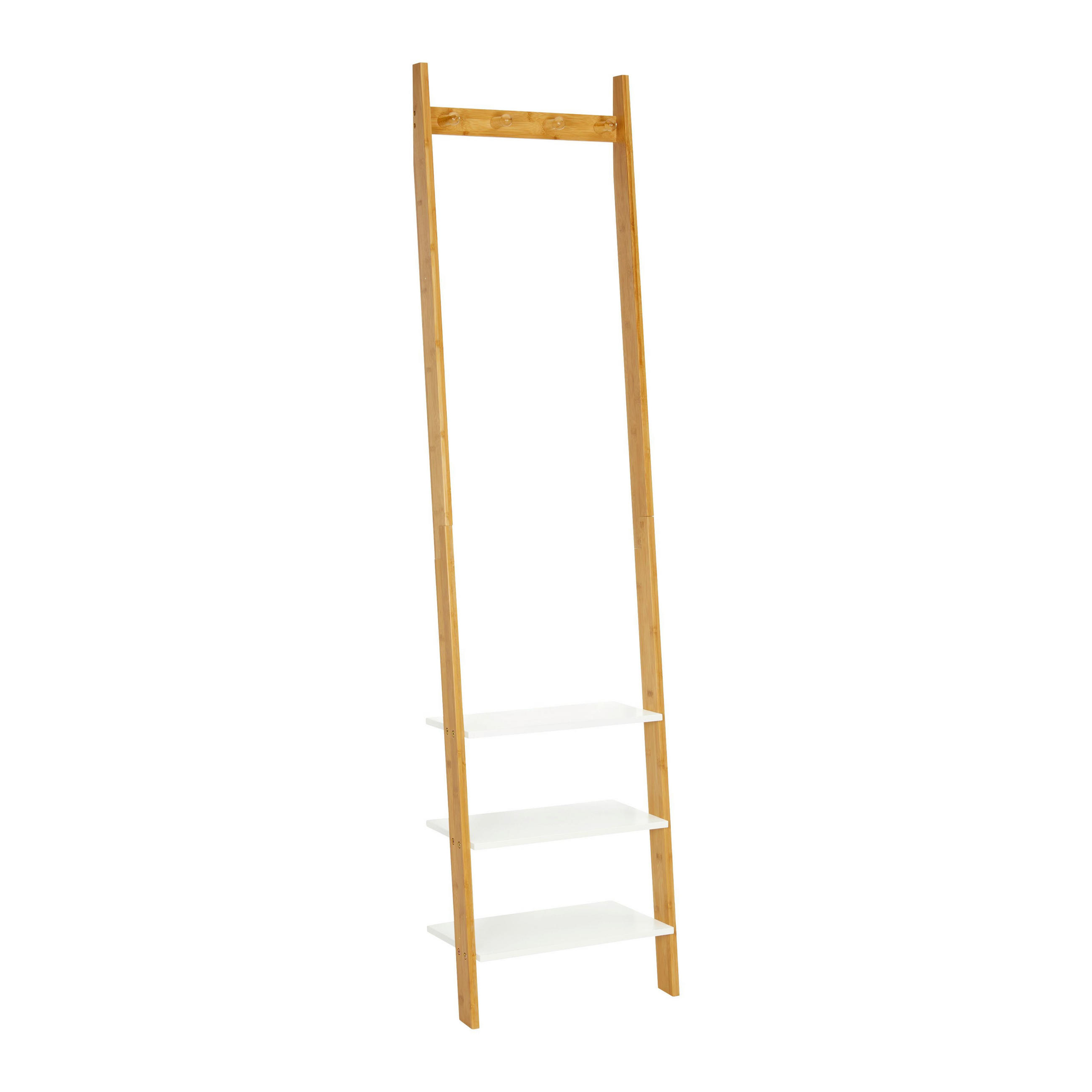 REGAL Mirella Weiß/Naturfarben MDF - Naturfarben, Naturmaterialien (43/175/25cm)