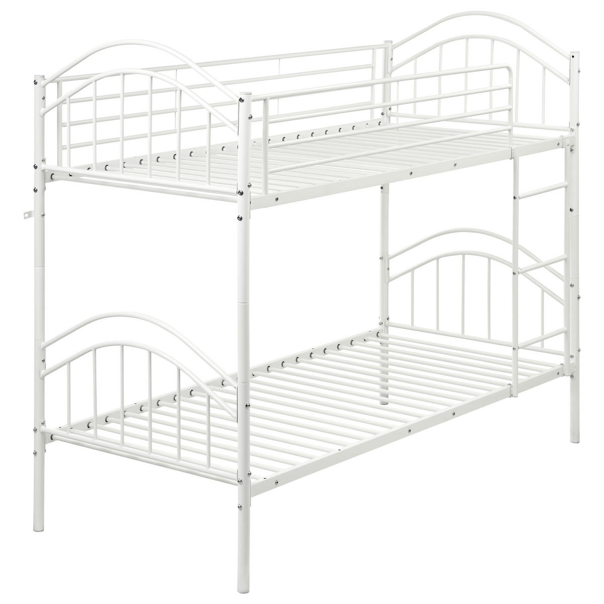 HOCHBETT 90/200 cm Weiß Chartres - Weiß, Metall (90/200cm) - Beliani