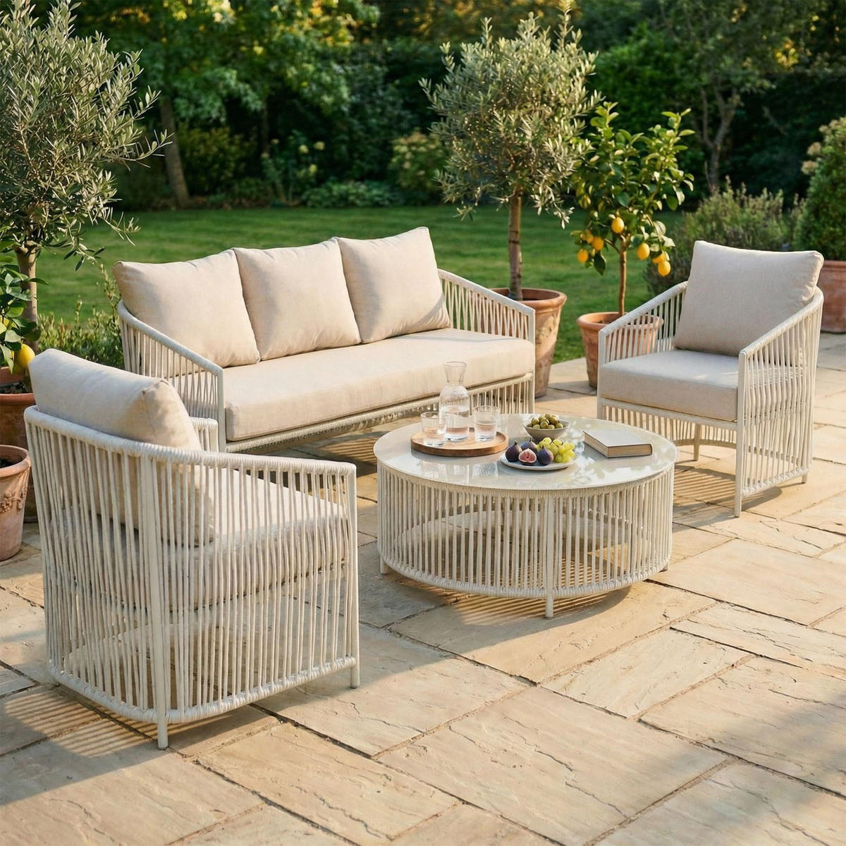 OUTDOOR SOFA KULO - Beige, Textil - IDIMEX