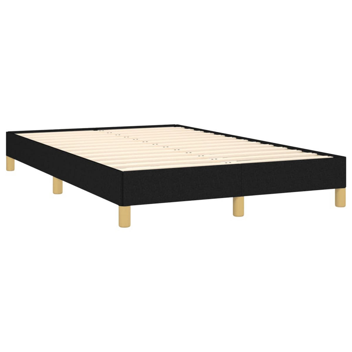 BOXSPRINGBETT Mit Matratze Schwarz 120/190 Cm Stoff - Weiß, Textil (120/190cm) - vidaXL
