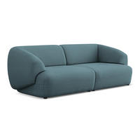 4-SITZER-SOFA Bouclé Stoff Blau - Blau/Blaugrau, Kunststoff/Textil (232/81/98cm) - Makamii
