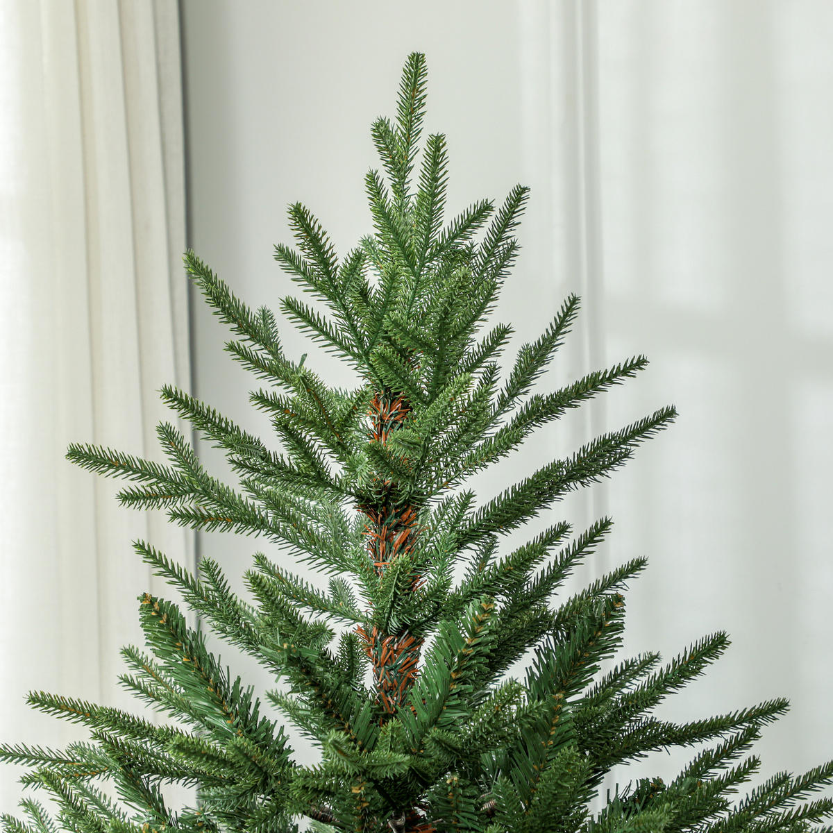 KÜNSTLICHER Weihnachtsbaum, 183 cm Christbaum mit 2380 Spitzen, Metallständer - Grün, Kunststoff (183cm) - HOMCOM