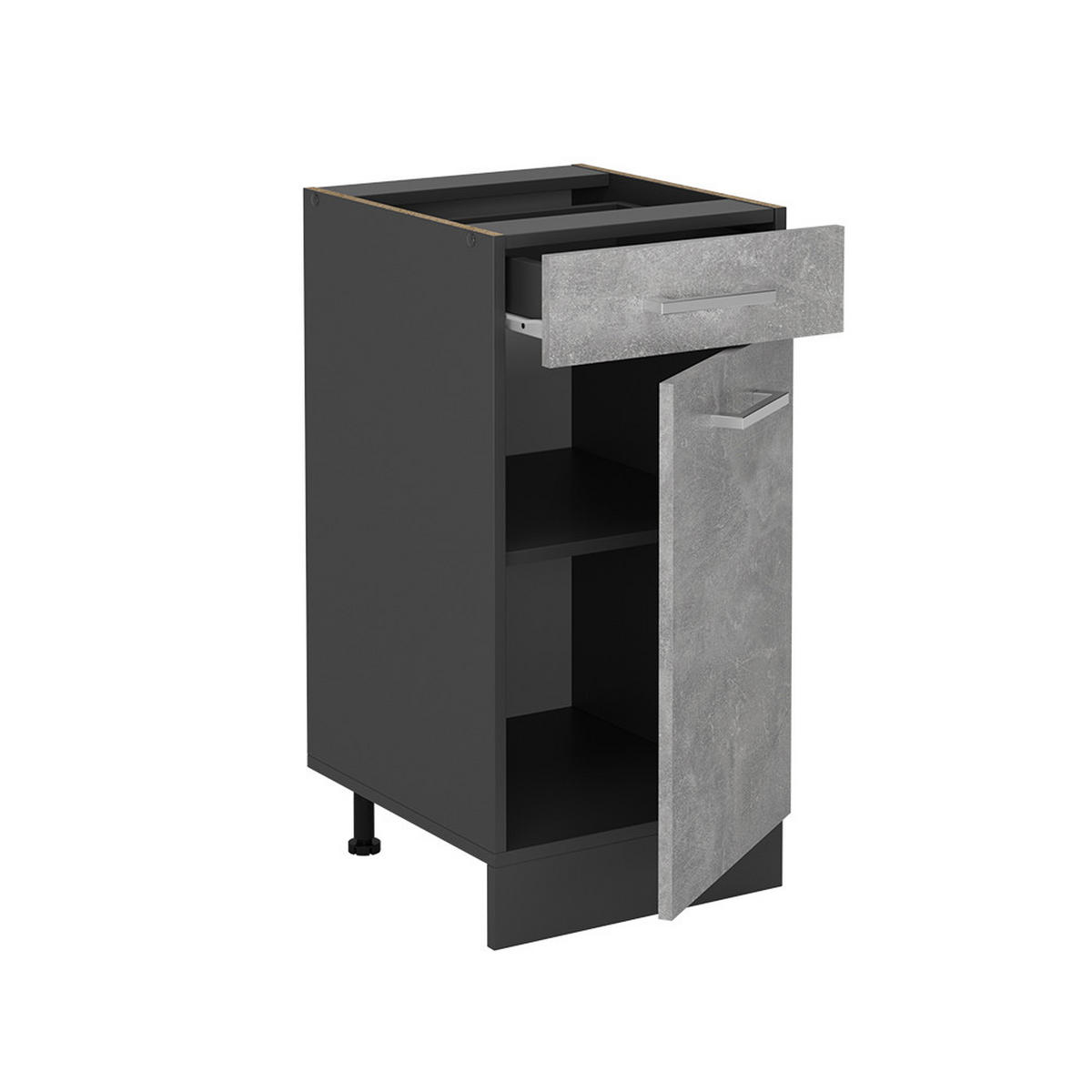 SPODNÍ SKŘÍŇKA KUCHYŇSKÉ LINKY R-Line Beton - šedá/antracitová, kompozitní dřevo (40/81.6/60cm) - Vicco