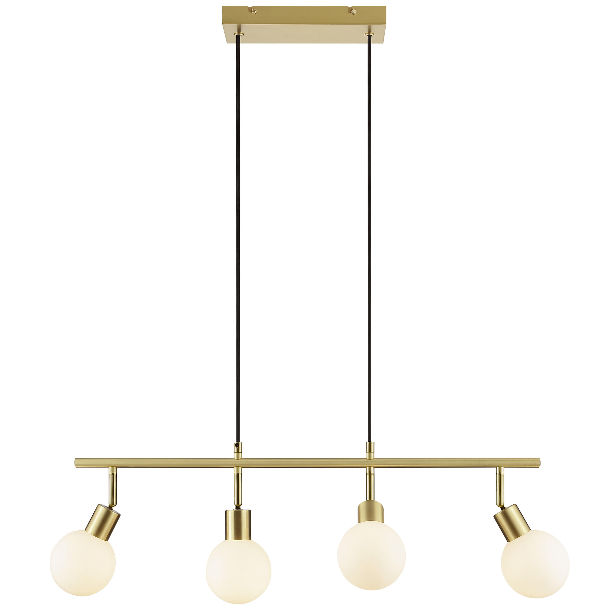 LED DECKENLEUCHTE Jorge Messing gebürstet/Weiß 12,5/77,5/120 cm - Multicolor, Metall (12.5/77.5/120cm) - Brilliant