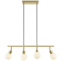 LED DECKENLEUCHTE Jorge Messing gebürstet/Weiß 12,5/77,5/120 cm - Multicolor, Metall (12.5/77.5/120cm) - Brilliant