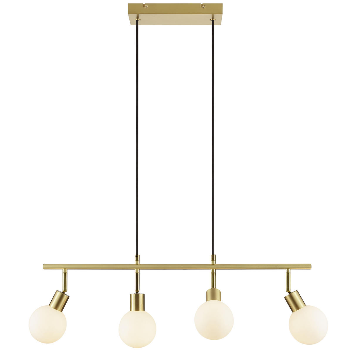 LED DECKENLEUCHTE Jorge Messing gebürstet/Weiß 12,5/77,5/120 cm - Multicolor, Metall (12.5/77.5/120cm) - Brilliant