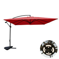 SONNENSCHIRM solenzara terrakotta quadratisch 3 x 3 cm deportiert led - Terracotta, Metall (300/300cm) - Concept Usine