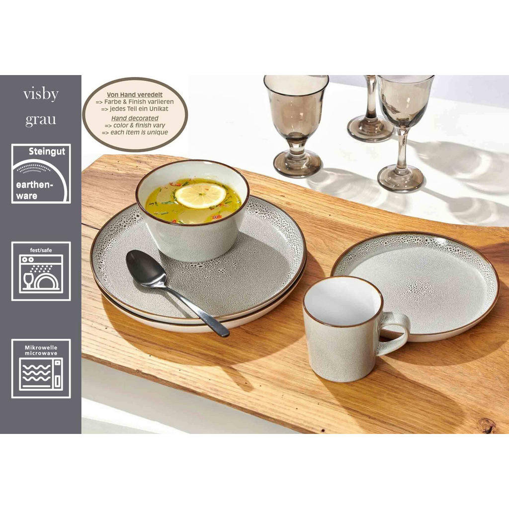 Thumbnail - Ritzenhoff Breker Speiseteller, Grau, Keramik, Rund, Essen & Trinken, Geschirr, Teller, Speiseteller