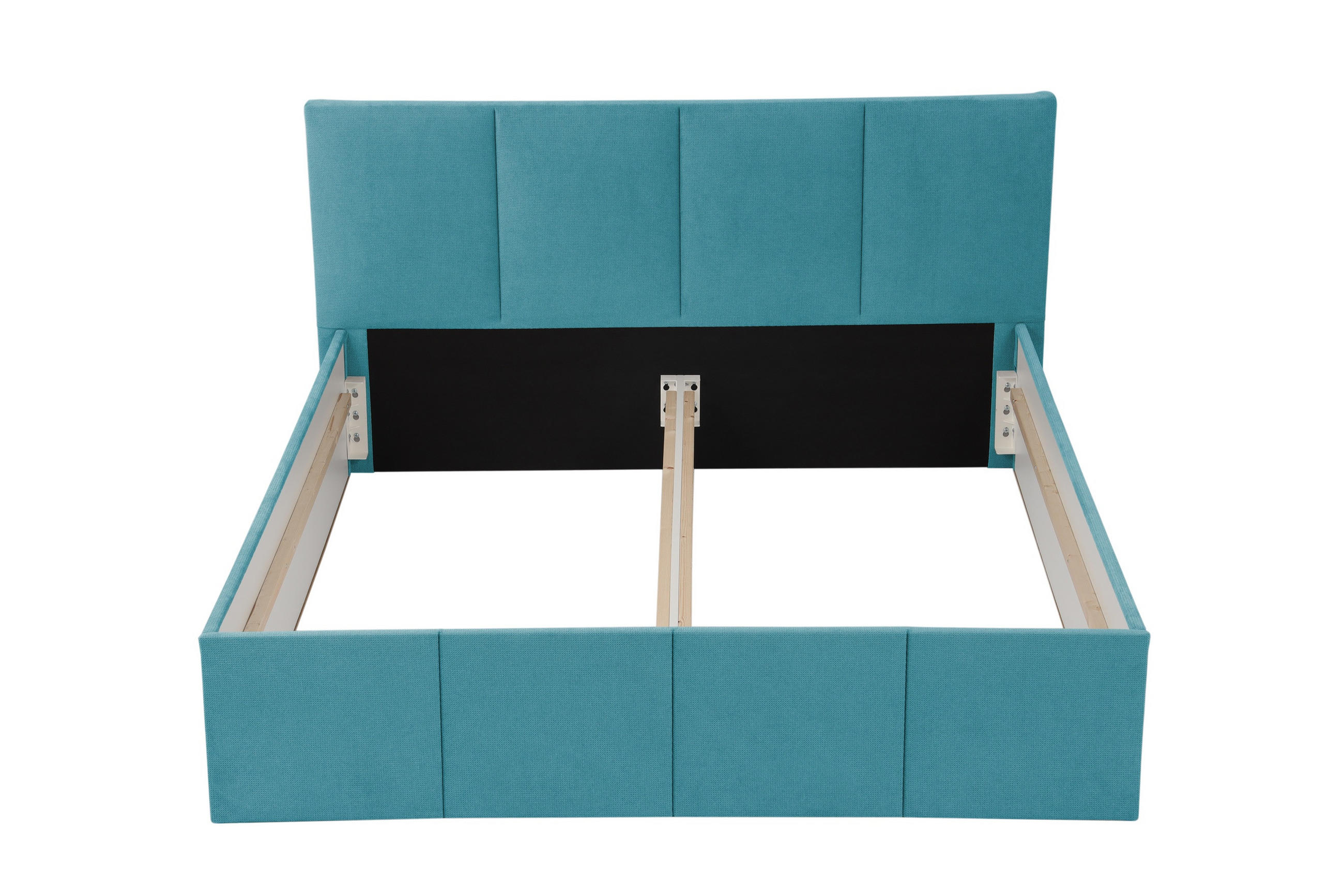 POLSTERBETT Dalas Blau 200 x 200 x 40 cm Stauraum Ohne Matratze und Lattenrost - Blau, Holz (200/200cm) - Halmon Schlafkomfort Betten 