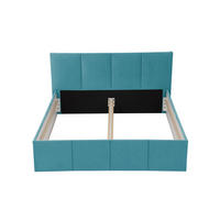 POLSTERBETT Dalas Blau 160 x 200 x 40 cm Stauraum Ohne Matratze und Lattenrost - Blau, Holz (160/200cm) - Halmon Schlafkomfort Betten 
