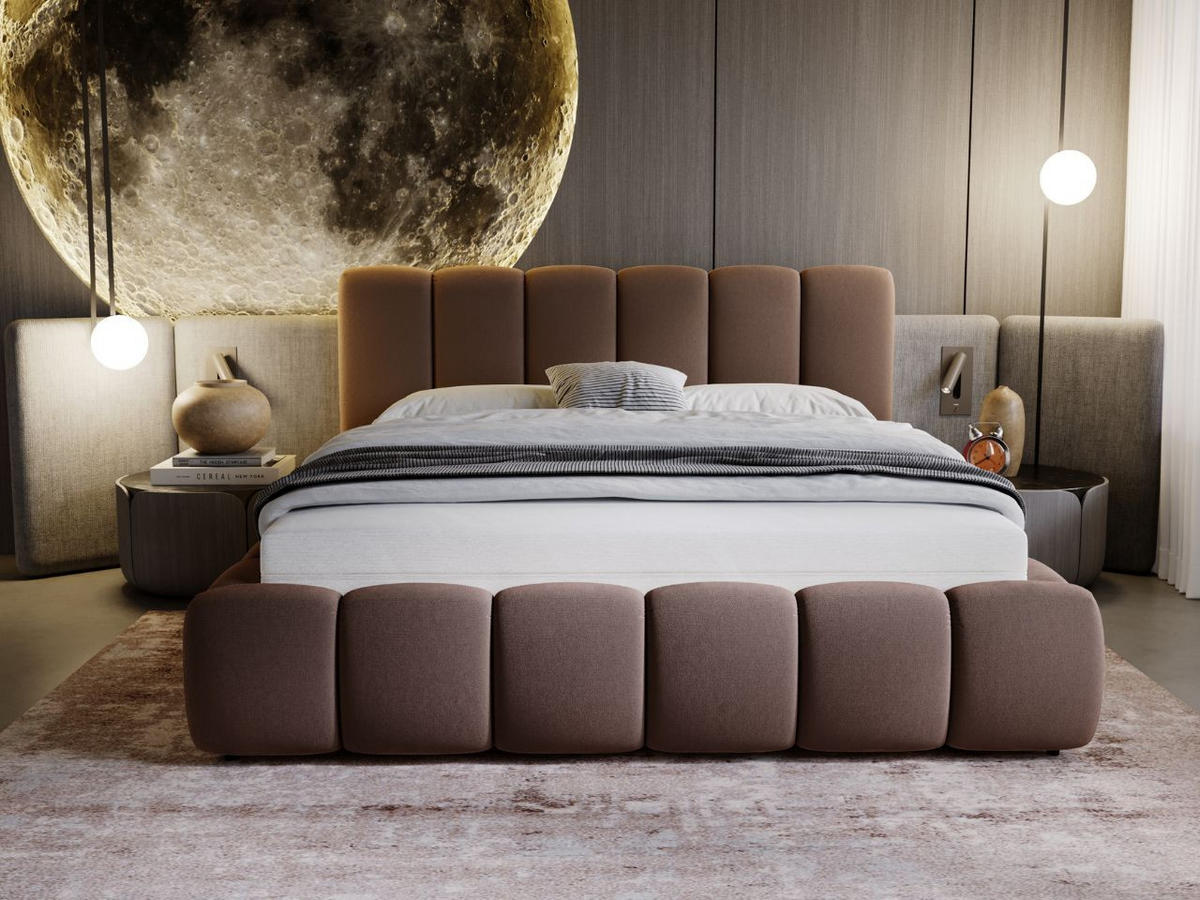 POLSTERBETT Cloud 160x200 Braun - Braun, Textil (160/200cm) - Graingold