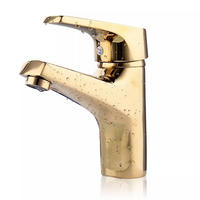 WASCHTISCHARMATUR Gold Einhebelmischer Waschbecken - Goldfarben, Metall (11/14/3.5cm) - Kaket