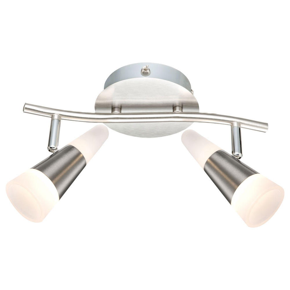 LED DECKENLEUCHTE FRISO Silber matt - Silberfarben, Metall (30/16.5/16cm) - Globo Lighting