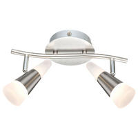 LED DECKENLEUCHTE FRISO Silber matt - Silberfarben, Metall (30/16.5/16cm) - Globo Lighting