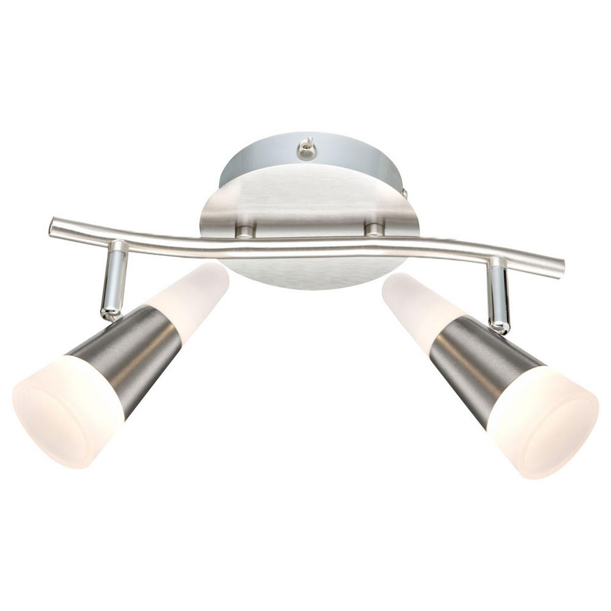 LED DECKENLEUCHTE FRISO Silber matt - Silberfarben, Metall (30/16.5/16cm) - Globo Lighting