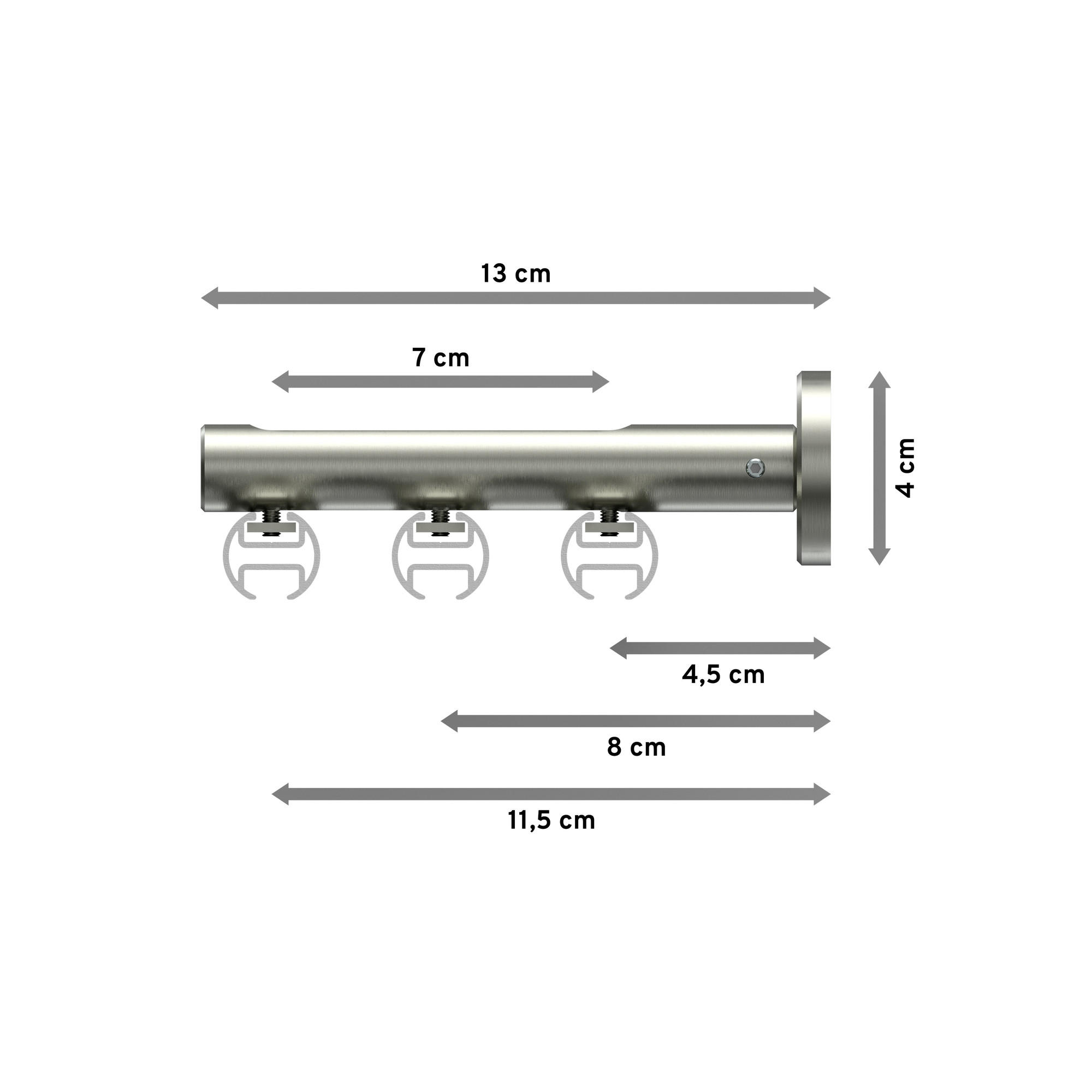 Thumbnail - Interdeco Innenlauf-Gardinenstangen-Set, Edelstahl, Metall, 100 cm, Wohntextilien, Gardinen & Vorhänge, Gardinen-Stangen