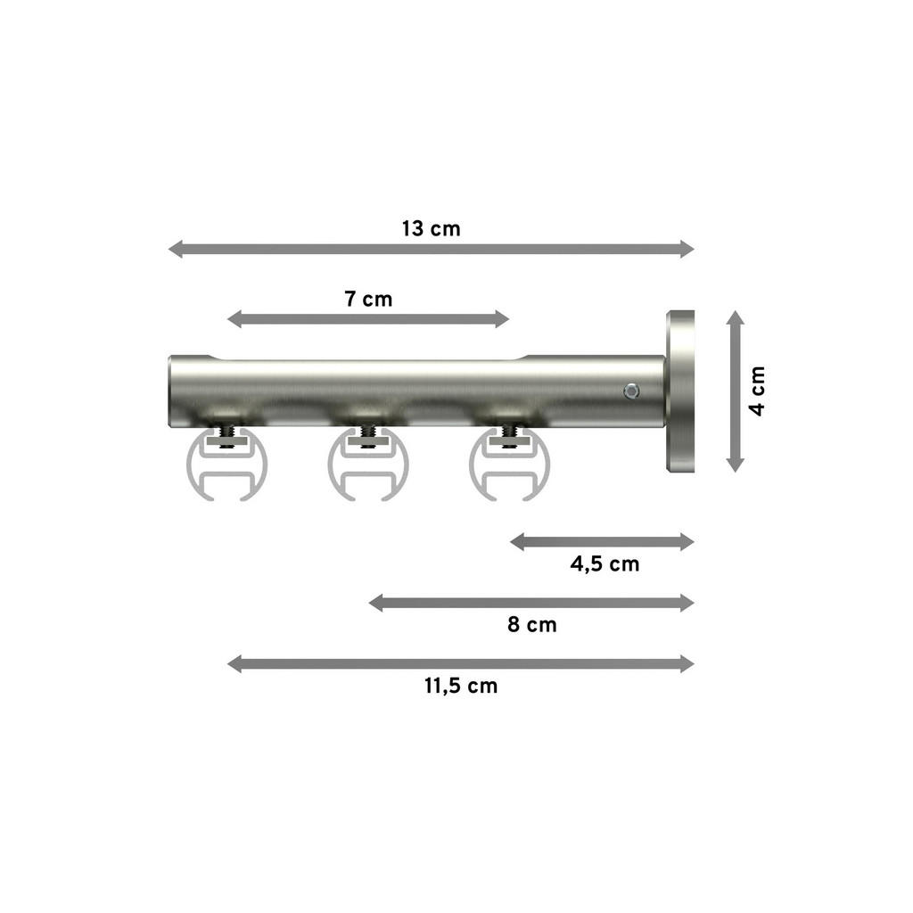 Thumbnail - Interdeco Innenlauf-Gardinenstangen-Set, Edelstahl, Silber, Metall, 540 cm, Wohntextilien, Gardinen & Vorhänge, Gardinen...