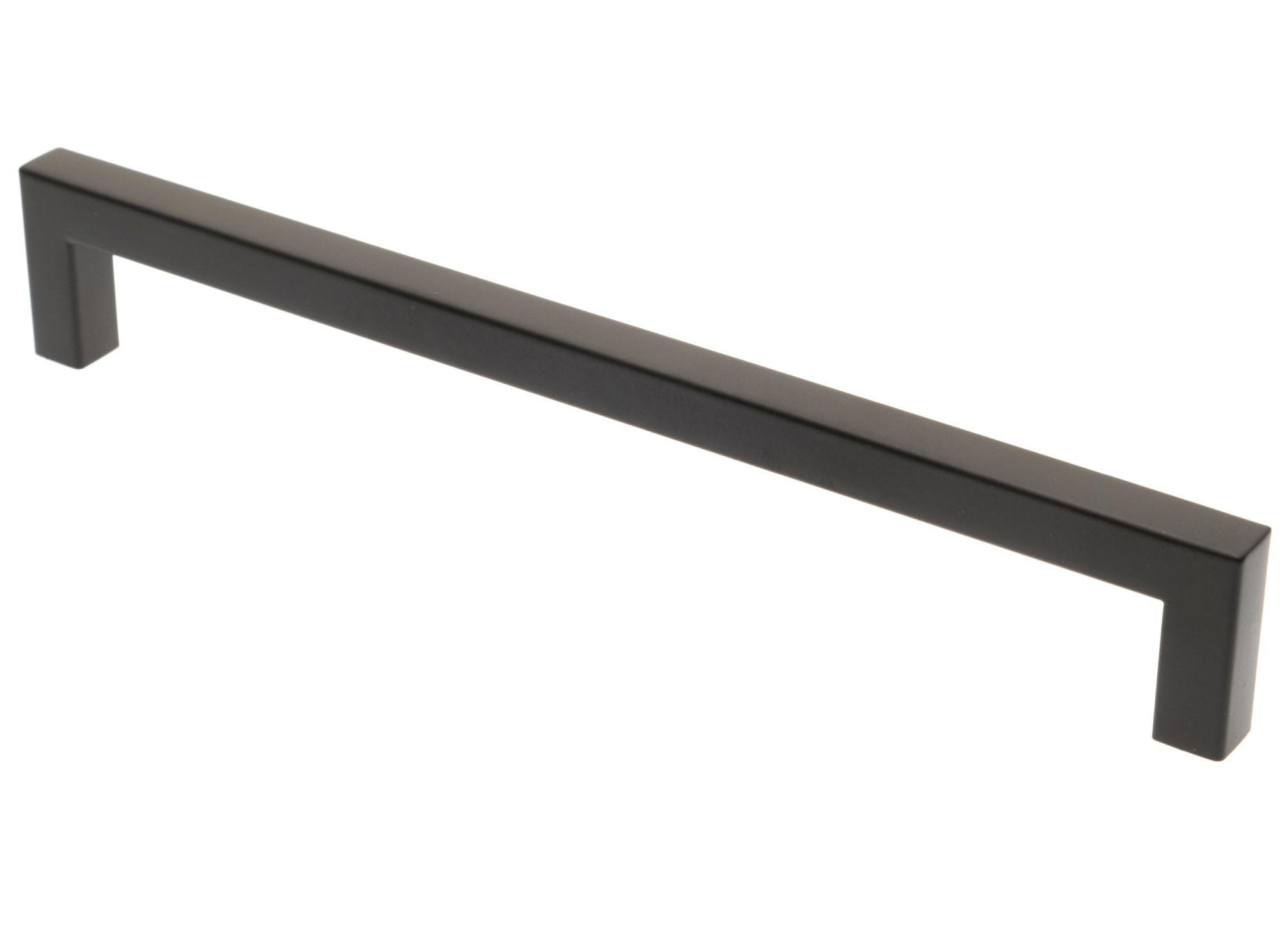 MÖBELGRIFF BA 192mm Küchengriff Schwarz matt Schrankgriff schmal eckig - Schwarz, Metall (1/3.2/20.2cm) - Livingpoint24